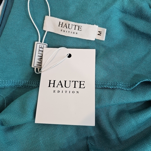 Haute Edition Floral and Striped Midi Dress with Pockets & Hidden Zipper Medium - Picture 4 of 8